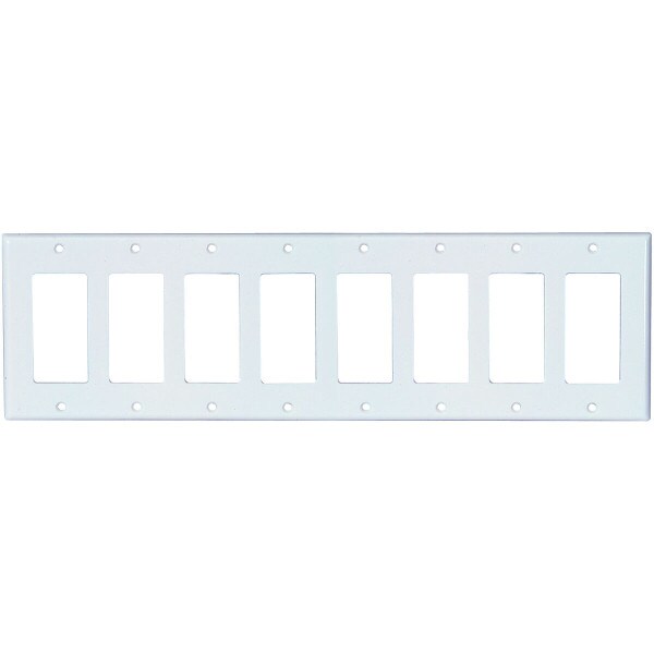 Main product image for Pro Wire CVRPLT-8W 8-Gang Box Cover Plate White 300-502